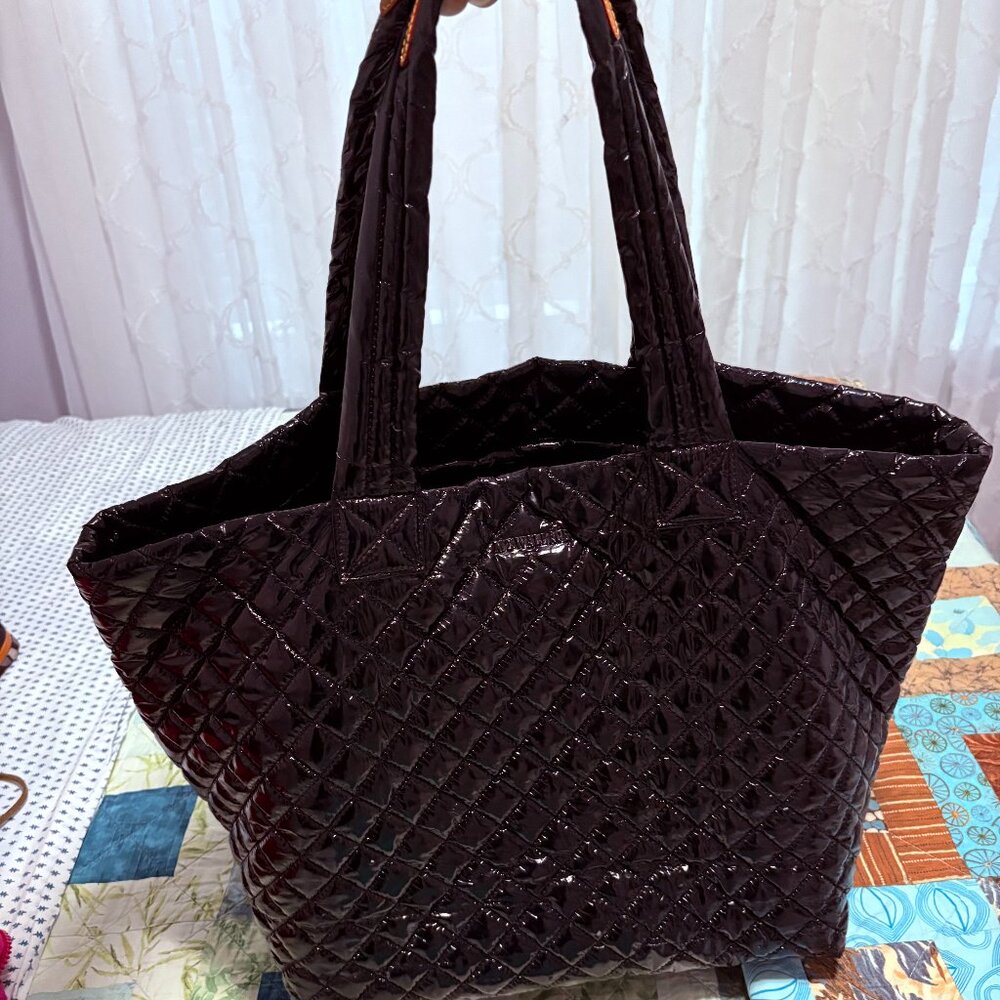 MZ Wallace Large Metro Tote, Black Lacquer